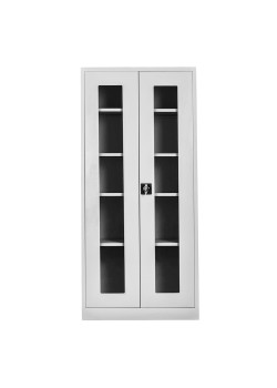 Demir Dolap Ofis 198 lik Camlı Dosya Dolabı Gri