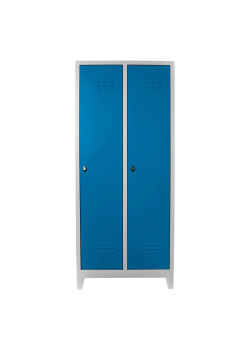Demir Dolap Ofis 2 li Standart Soyunma Dolabı Gri-Mavi Demir Dolap Ofis 2 li Standart Soyunma Dolabı Gri-Mavi