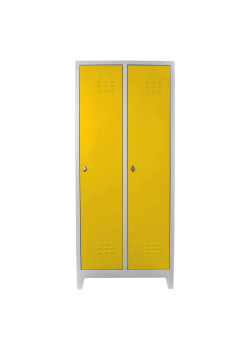 Demir Dolap Ofis 2 li Standart Soyunma Dolabı Gri-Sarı Demir Dolap Ofis 2 li Standart Soyunma Dolabı Gri-Sarı