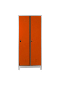 Demir Dolap Ofis 2 li Standart Soyunma Dolabı Gri-Turuncu Demir Dolap Ofis 2 li Standart Soyunma Dolabı Gri-Turuncu
