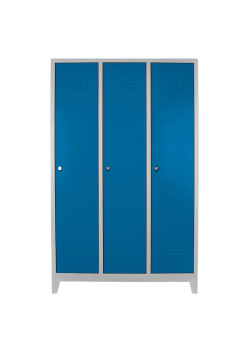 Demir Dolap Ofis 3 lü Eko Soyunma Dolabı Gri-Mavi