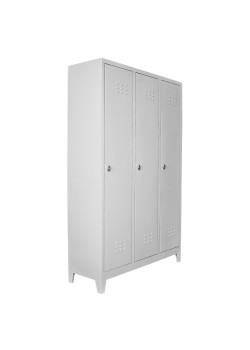 Demir Dolap Ofis 3 lü Standart Soyunma Dolabı Gri