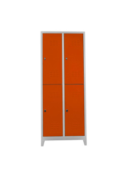 Demir Dolap Ofis 4 lü Eko Soyunma Dolabı Gri-Turuncu Demir Dolap Ofis 4 lü Eko Soyunma Dolabı Gri-Turuncu