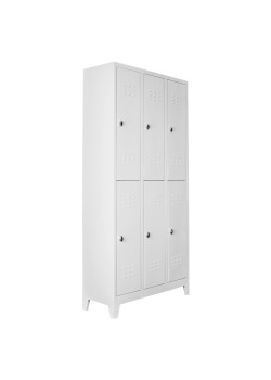 Demir Dolap Ofis 6 Lı Standart Soyunma Dolabı Gri Demir Dolap Ofis 6 Lı Standart Soyunma Dolabı Gri