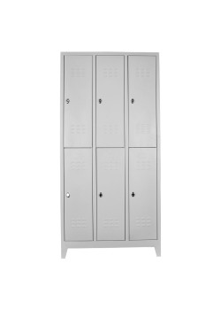 Demir Dolap Ofis 6 Lı Standart Soyunma Dolabı Gri Demir Dolap Ofis 6 Lı Standart Soyunma Dolabı Gri