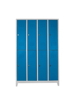 Demir Dolap Ofis 8 li Soyunma Dolabı Gri-Mavi