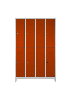 Demir Dolap Ofis 8 li Soyunma Dolabı Turuncu Demir Dolap Ofis 8 li Soyunma Dolabı Turuncu