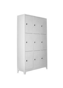 Demir Dolap Ofis 9 lu Standart Soyunma Dolabı Gri Demir Dolap Ofis 9 lu Standart Soyunma Dolabı Gri